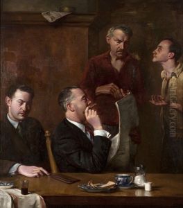 Four Men In A Restaurant