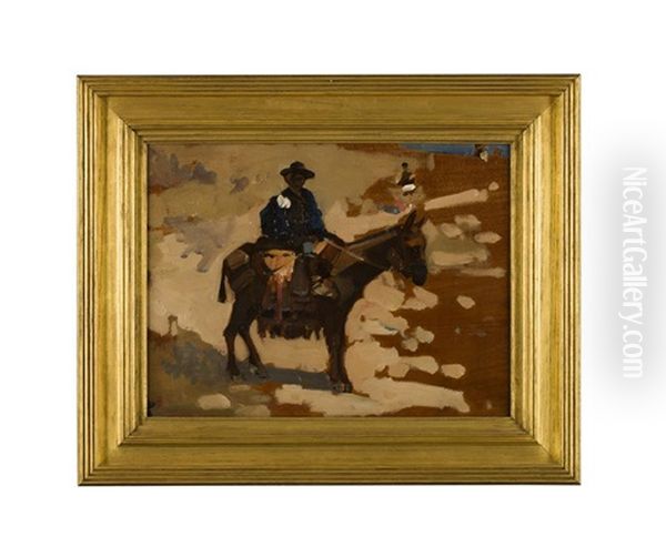 Young Man On A Mule - view 1