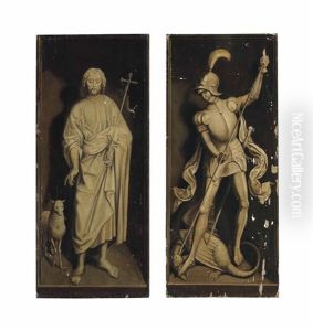 Saint John The Baptist (+ Saint George Killing The Dragon; Pair) by (manner of) Memling, Hans