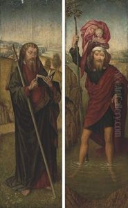 Saint Christopher (+ Saint James The Greater; 2 Works) by (manner of) Memling, Hans