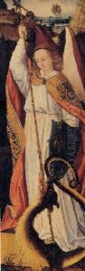 Saint Michael Slaying The Dragon by (manner of) Memling, Hans