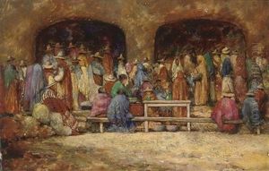 The Street Market by Mortimer Mempes