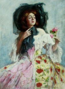 The Pink Rose by Mortimer Mempes