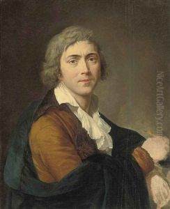 Self-portrait Of The Artist In A Brown Coat And A Brush In His Right Hand