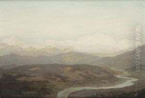 Paysage A La Riviere by Emile Rene Menard