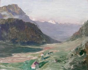 Paysage Alpin by Emile Rene Menard