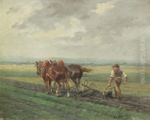 Plougher At Work by Louis Berton