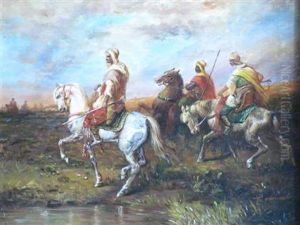 Arab Horsemen by Louis Berton