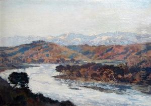 Automne Dans Les Alpes by Emile Rene Menard