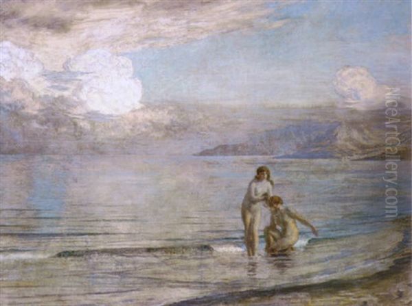 Bathers On The Beach - view 1