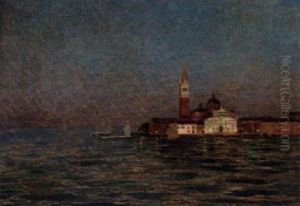 San Giorgio Maggiore, From Across The Lagoon by Emile Rene Menard