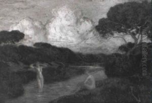 Les Baigneuses by Emile Rene Menard