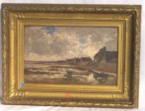 Village De Bretagne En Bord De Mer by Paul Emile Berton