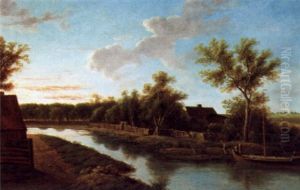 Abendliche Fluslandschaft Abendliche Fluslandschaft