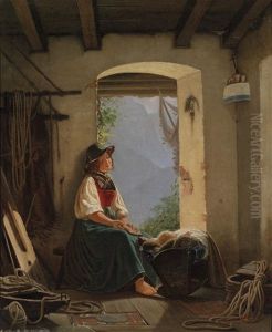 Muttergluck by Carl Adolf Mende