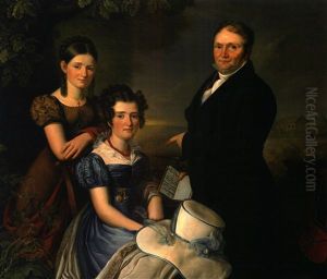 Portrait De Aachener Familie Vonderbank by Carl Adolf Mende