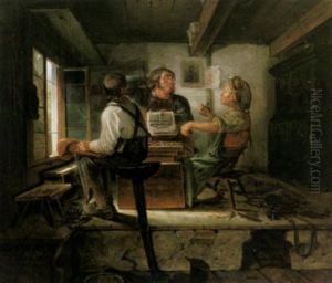 In Der Schusterwerkstatt by Carl Adolf Mende