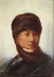 Portrat Einer Jungen Frau Mit Hut by Graciano Mendilaharzu