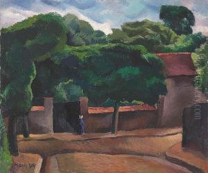Paysage Avec Une Femme by Maurice Mendjisky