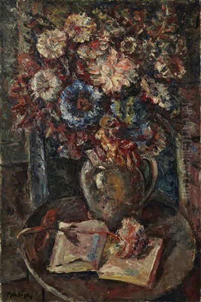 Bouquet De Fleurs Et Livre - view 1