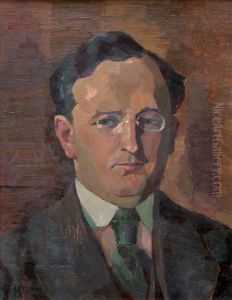 Portrait D'artur Honegger by Maurice Mendjisky