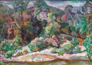 Paysage Provencale Anime by Maurice Mendjisky