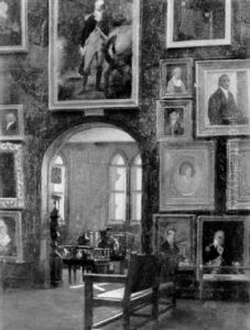 In The Gallery (the Boston Athenaeum?) by Enrico Meneghelli
