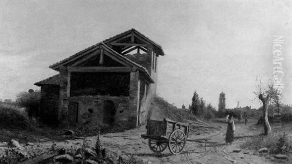 Country Landscape With Peasants - view 1