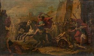 Achille Trainant Le Corps D'hector Sous Les Remparts De Troie