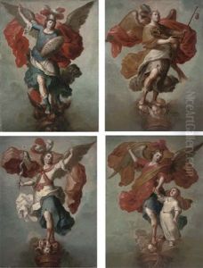 The Archangel Gabriel (+ 3 Others; 4 Works) by Francisco Meneses Osorio