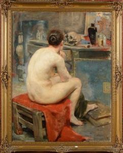 Modele Nu Dans L'atelier Du Peintre