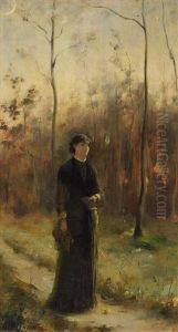 Waldspaziergang by Charles August Mengin