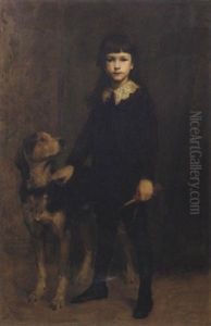 Portrait De Jacques Baudry, Fils De Paul Baudry by Charles August Mengin
