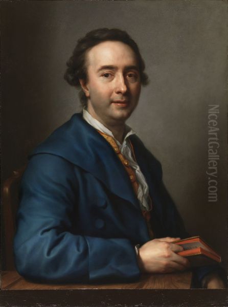 Portrait Of A Young Boy Wearing A Gold Embroidered Black Costume With Lace Chemise And Cape - view 1