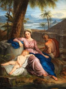 The Rest On The Flight Into Egypt by Anton Raphael Mengs