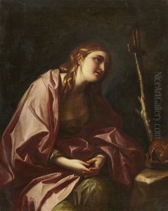 The Penitent Mary Magdalene With A Cross