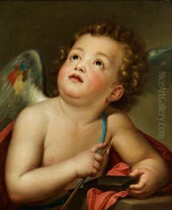 Der Amorknabe Schleift Die Spitze Seines Pfeils