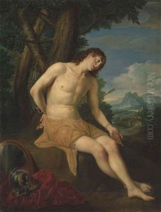 Saint Sebastian, In An Extensive Mountainous Landscape