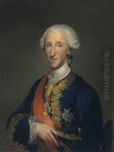 Portrait Of Don Luis De Borbon, Infante Of Spain In Court Dress, With The Insignia Of The Orders Of The Golden Fleece, St. Januarius And Saint-esprit by Anton Raphael Mengs