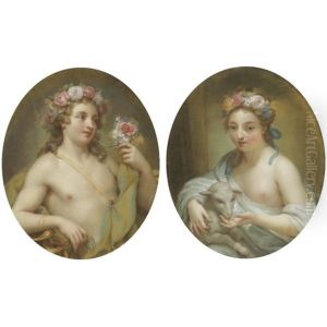 Pleasure (+innocence; Pair) by Anton Raphael Mengs