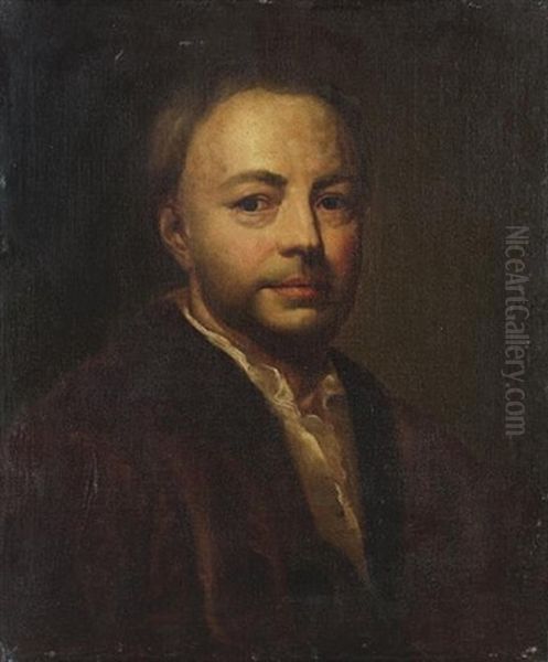Portrait Of Ismael Mengs, Bust-length, In A Dark Brown, Fur-trimmed Coat - view 1