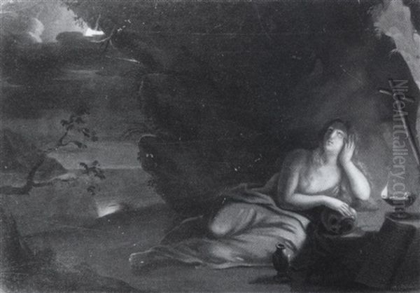 Die Bussende Maria Magdalena In Einer Grotte Mit Ausblick Auf Die See - view 1