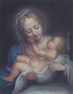 Madonna Og Barnet by Anton Raphael Mengs