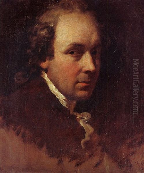Portrait Study Of A Gentleman In A Brown Coat With A White Cravat - view 1