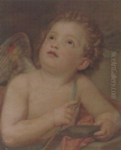 Cupid Sharpening His Arrow