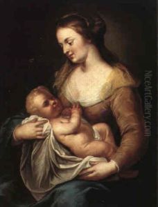 Maria Med Jesusbarnet by Anton Raphael Mengs