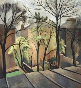 Hampstead House, Rear View by Bernard Meninsky