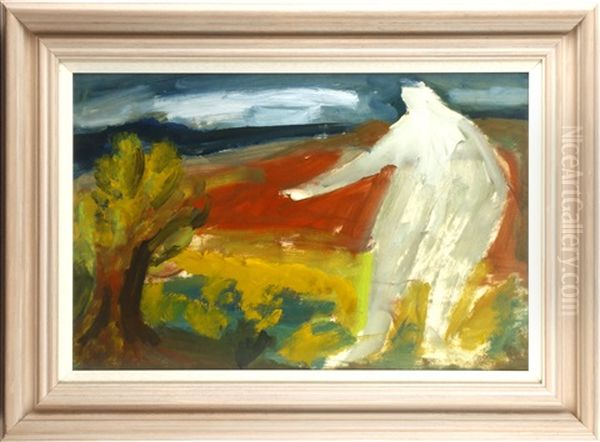 Figure And Bush In A Landscape - view 1