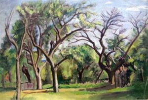 Parkland Landscape (+ 2 Others, Watercolor, 3 Works)