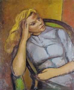 Portrait Of Patricia Karling by Bernard Meninsky